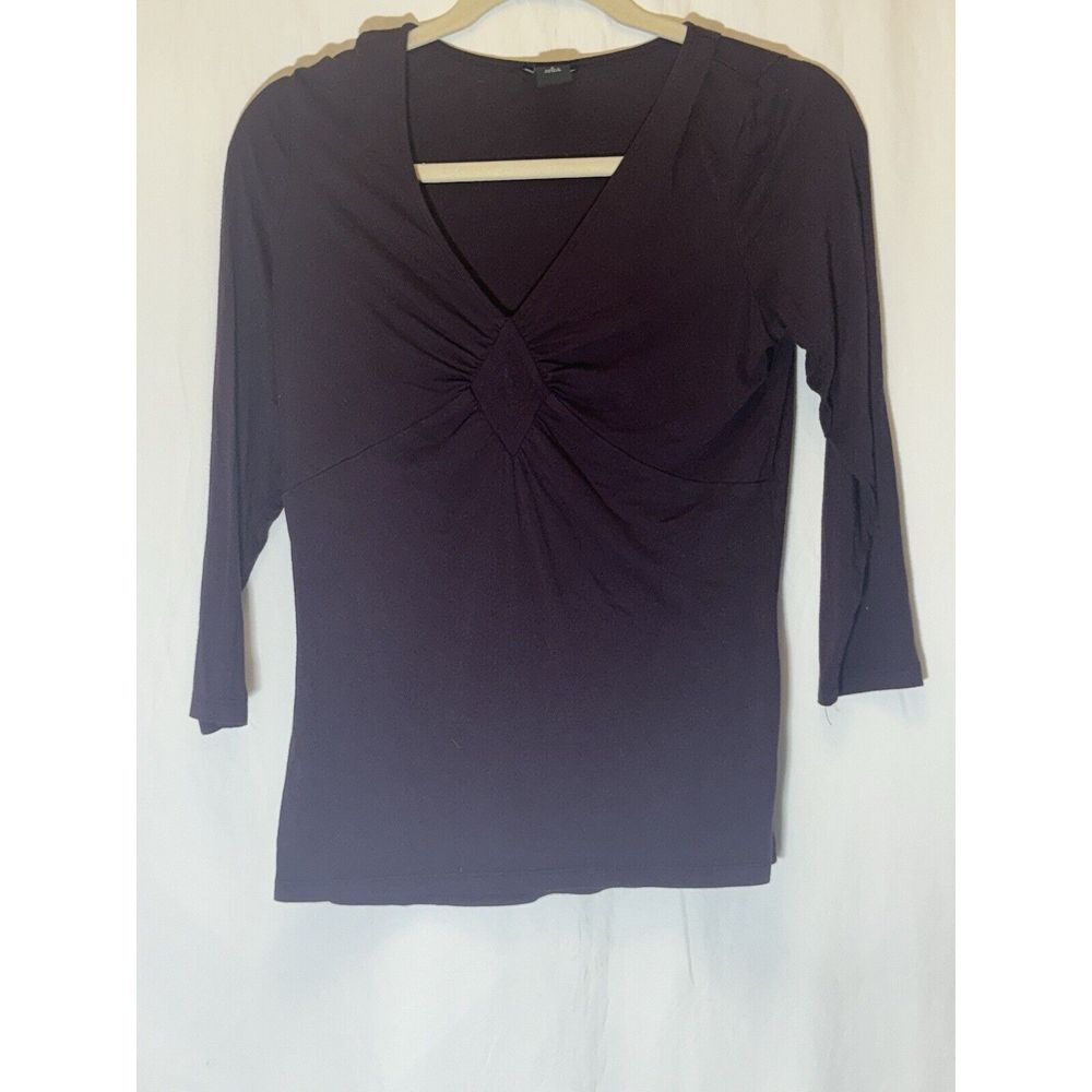 Ann Taylor Long Sleeved Dress Shirt Ladies‎ Size S Burgundy G17